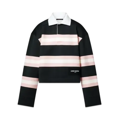 Louis Vuitton Women's Chunky Stripes Polo Top "Rose Clair"