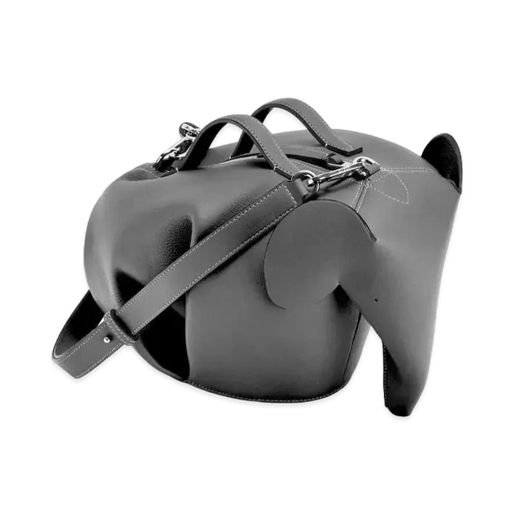 LOEWE Large Elephant Bag In Classic Calfskin "Black"