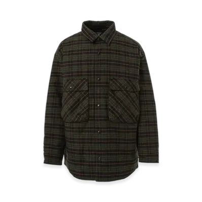 COMME des GARCONS HOMME Cotton Check Flannel Shirt "Black"