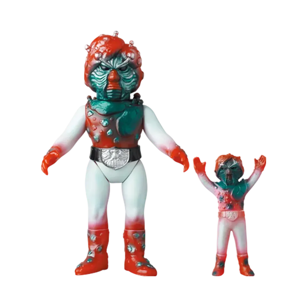 MEDICOM TOY "Toei Retro Sofvi Collection" -Masked Rider- Mushroom Morgue (New Color) + Mini Soft Vinyl
