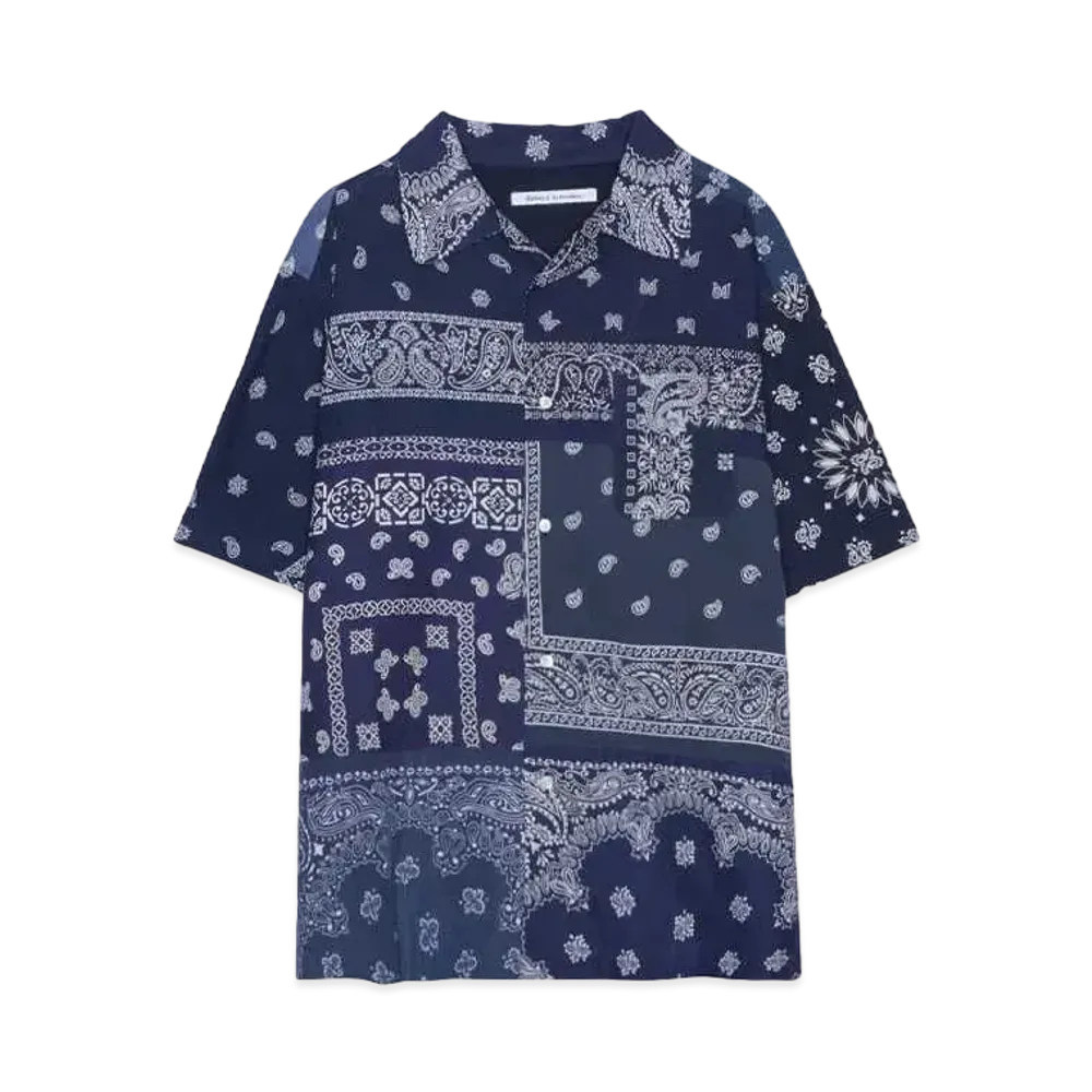 Children of the discordance BANDANA PATCH WORK SS SHIRT "NAVY"