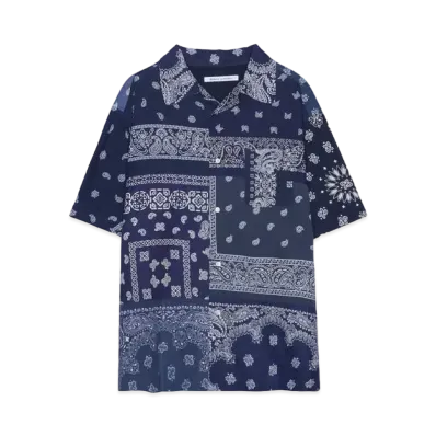Children of the discordance BANDANA PATCH WORK SS SHIRT "NAVY"