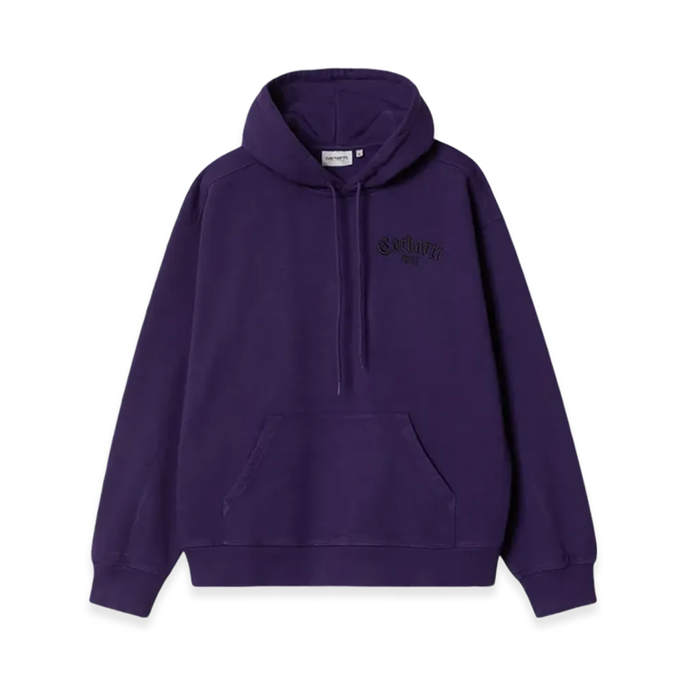 Carhartt WIP Hooded Onyx Script Sweatshirt "Tyrian"