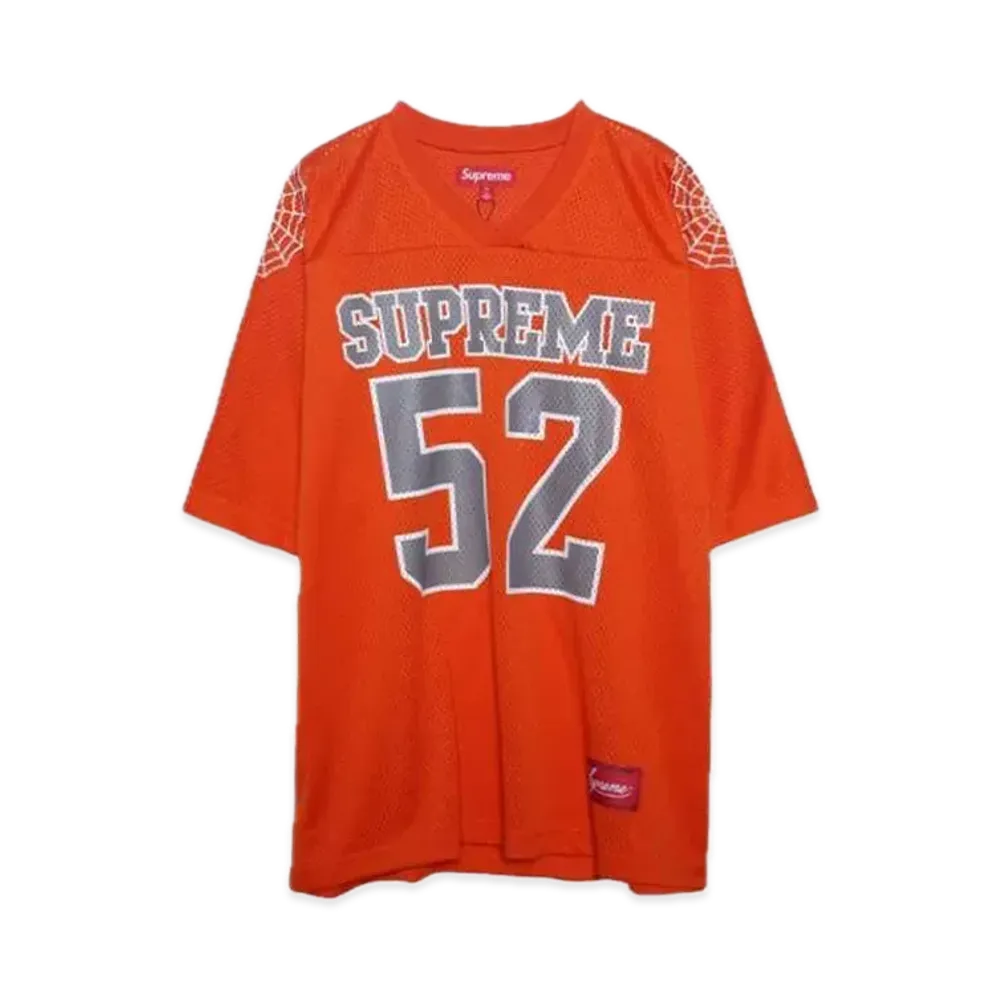Supreme Spiderweb Football Jersey "Orange"