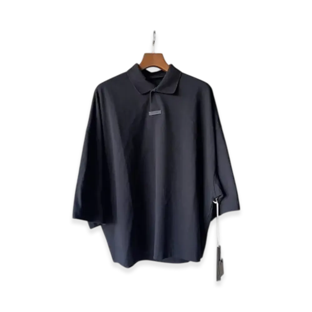 FEAR OF GOD ESSENTIALS Pique Polo "Black"