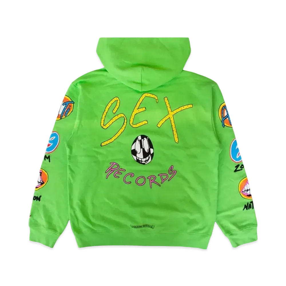Chrome Hearts Matty Boy Sex Records Hoodie "Citrus Green"