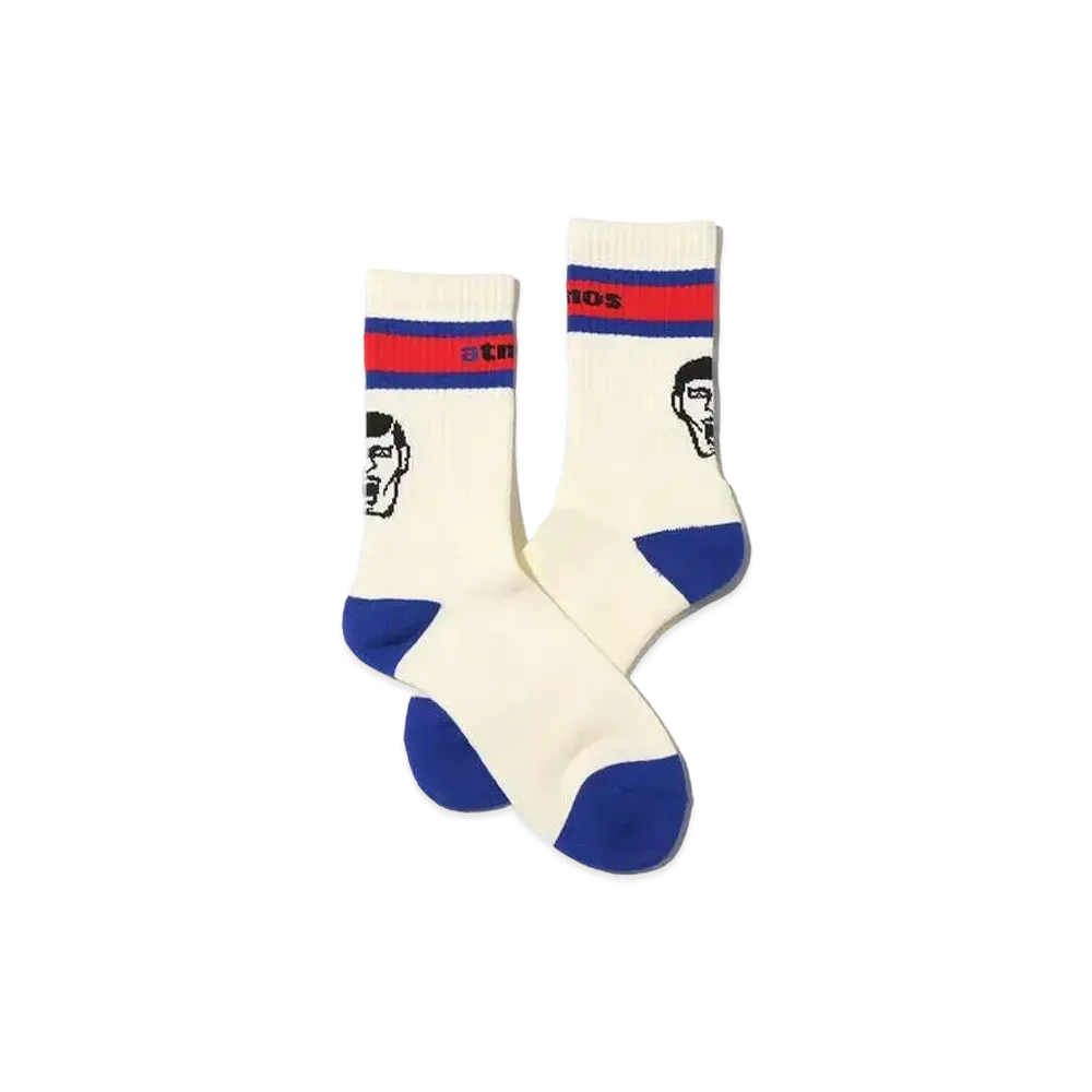 atmos x PUNK DRUNKERS Aistu Socks "White"