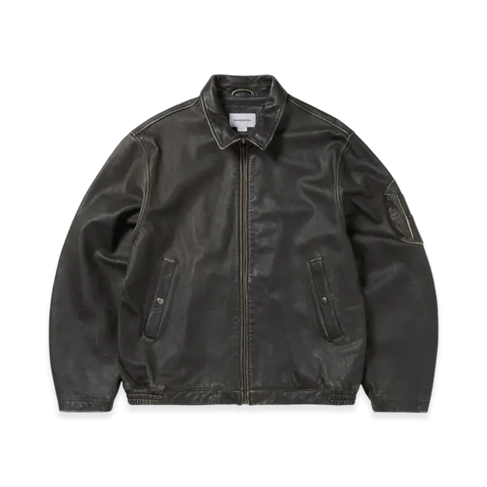 thisisneverthat Flight Leather Jacket "Black"