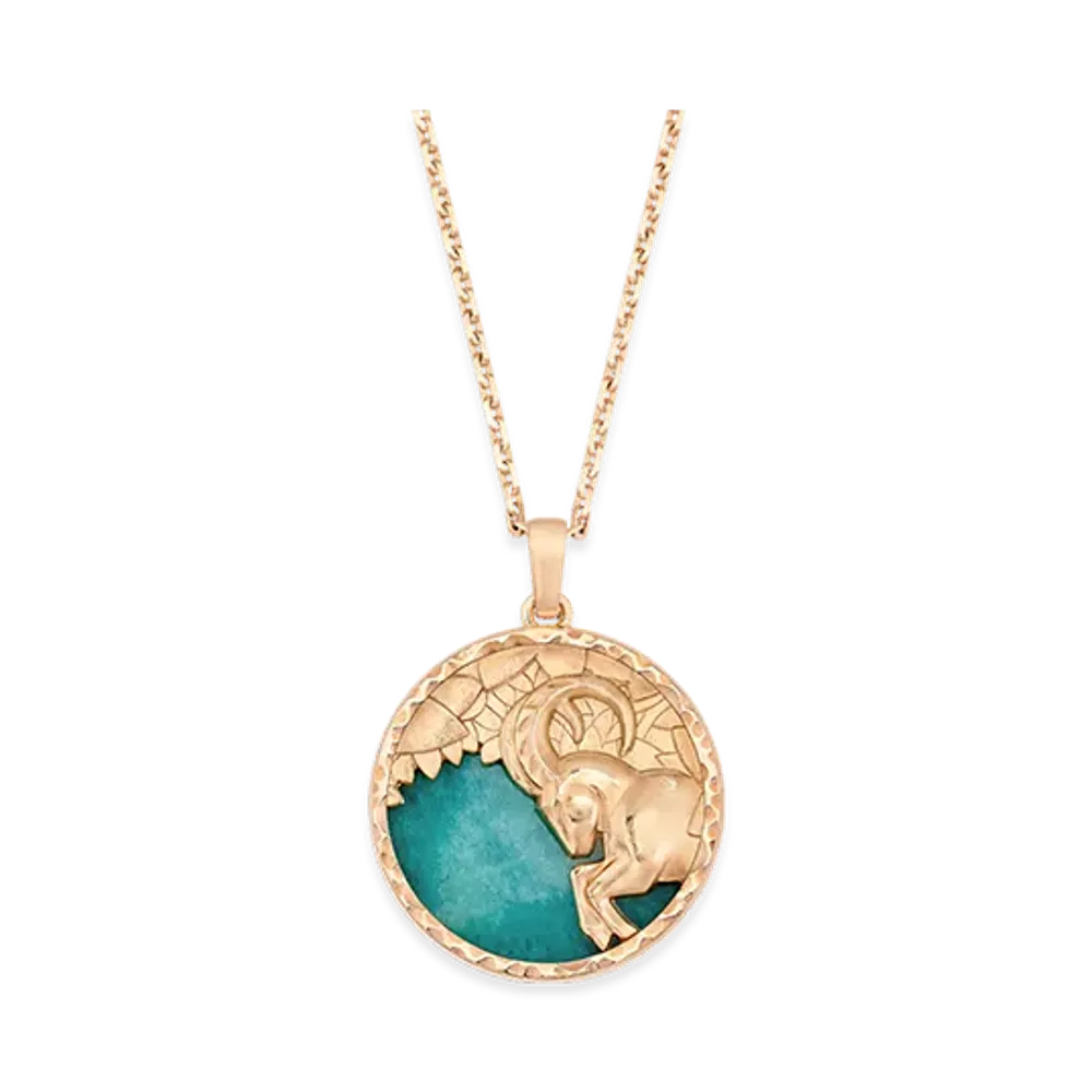 Van Cleef & Arpels Zodiaque long necklace Capricorni Capricorn "18K Rose gold/Amazonite"
