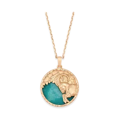 Van Cleef & Arpels Zodiaque long necklace Capricorni Capricorn "18K Rose gold/Amazonite"