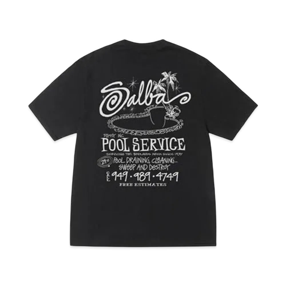 Stussy Pool Service Tee Pigment Dyed "Black"
