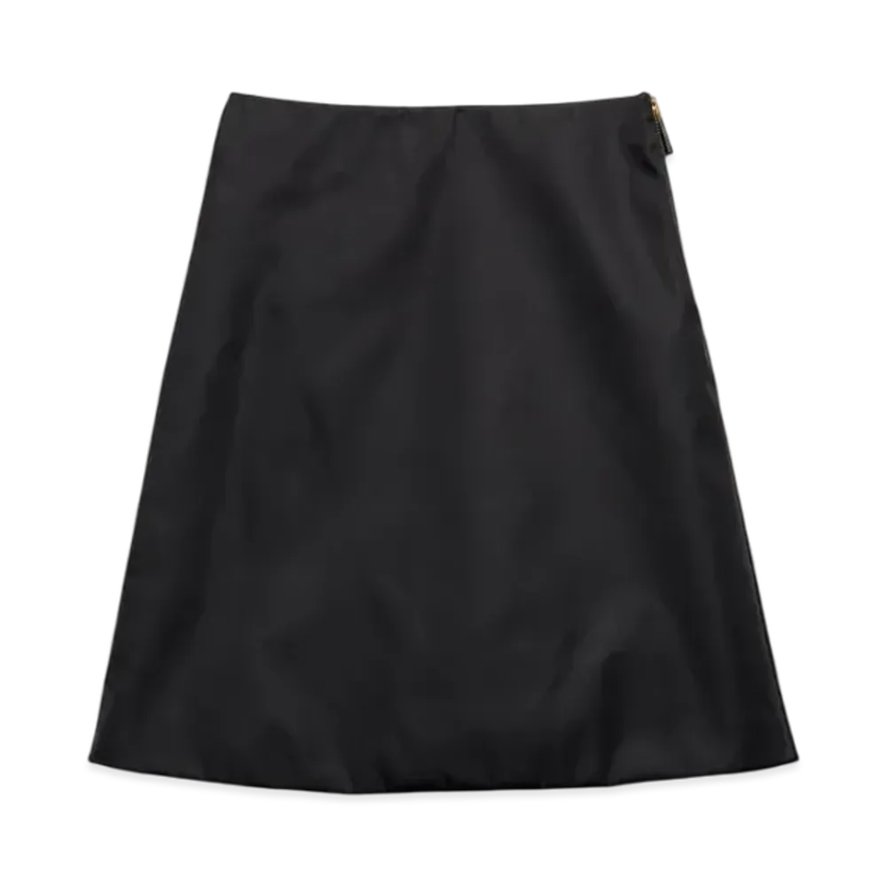 PRADA Women's Re-Nylon Flared Skirt "Black"