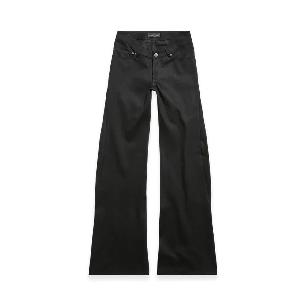 BALENCIAGA Women's Curved Waist Pants "Black"