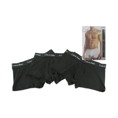 Calvin Klein 3 Pieces Cotton Stretch Low Rise Boxer Shorts "Black"