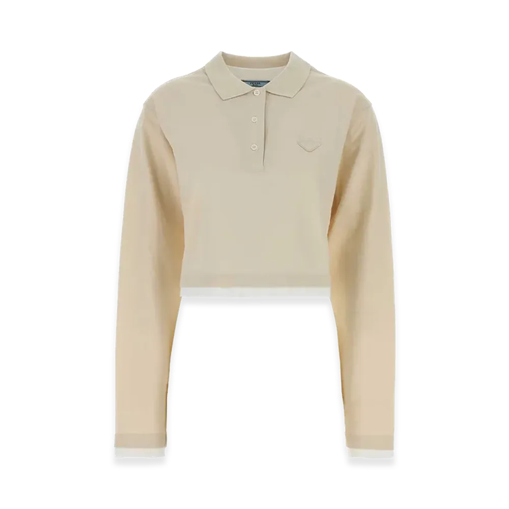 PRADA Wonen's Piquet Polo Shirt "White"