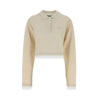 PRADA Wonen's Piquet Polo Shirt "White"