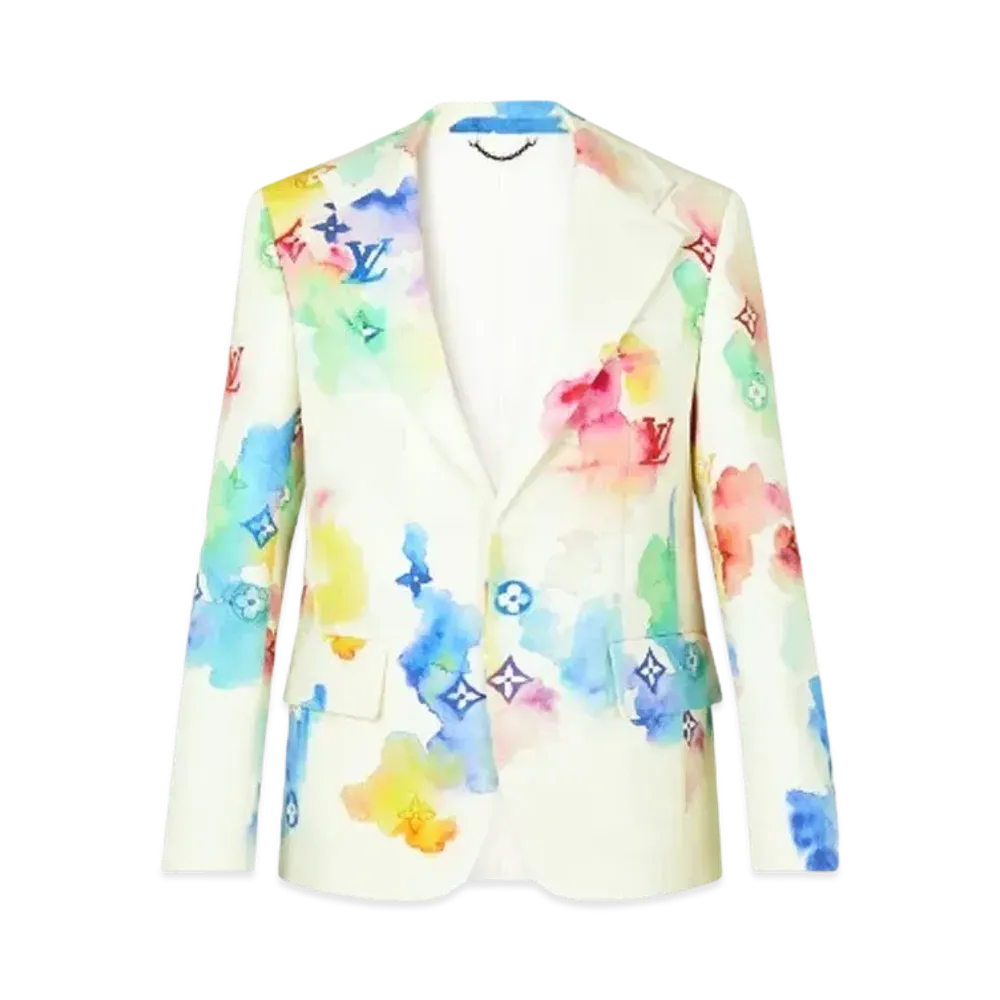 Louis Vuitton Watercolor Light Graphic Tailored Jacket