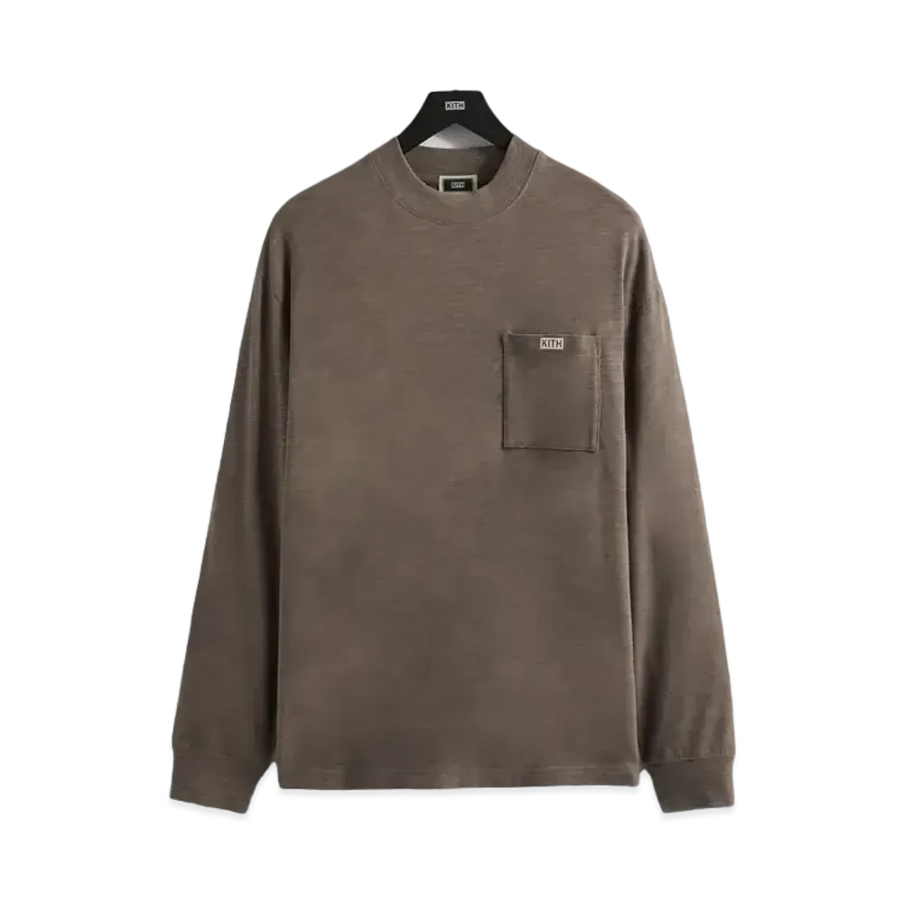 Kith L/S Mock Neck Pocket JFK "Overcast"