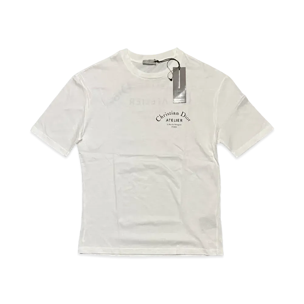 Dior HOMME Atelier Logo Print Crew Neck Short Sleeve T-Shirt "White"