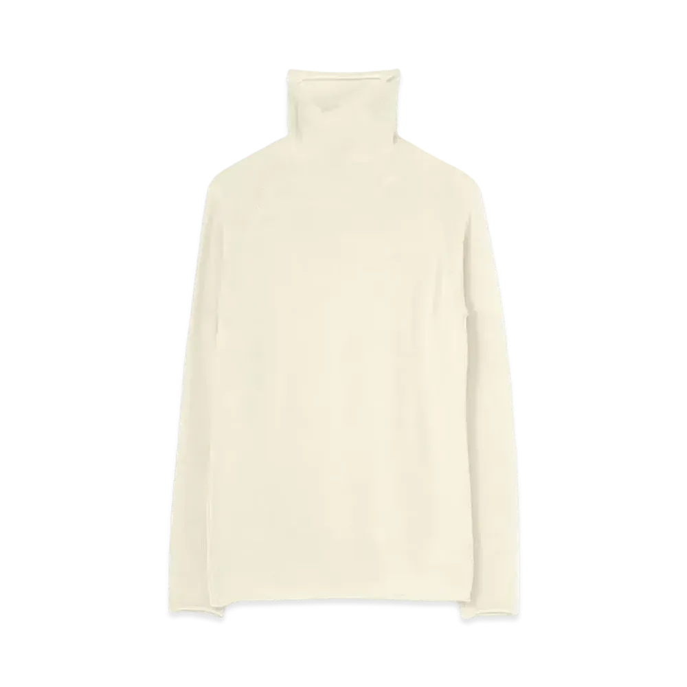 Yohji Yamamoto Y's WOOL PLAIN STITCH HIGH NECK KNIT "Off White"