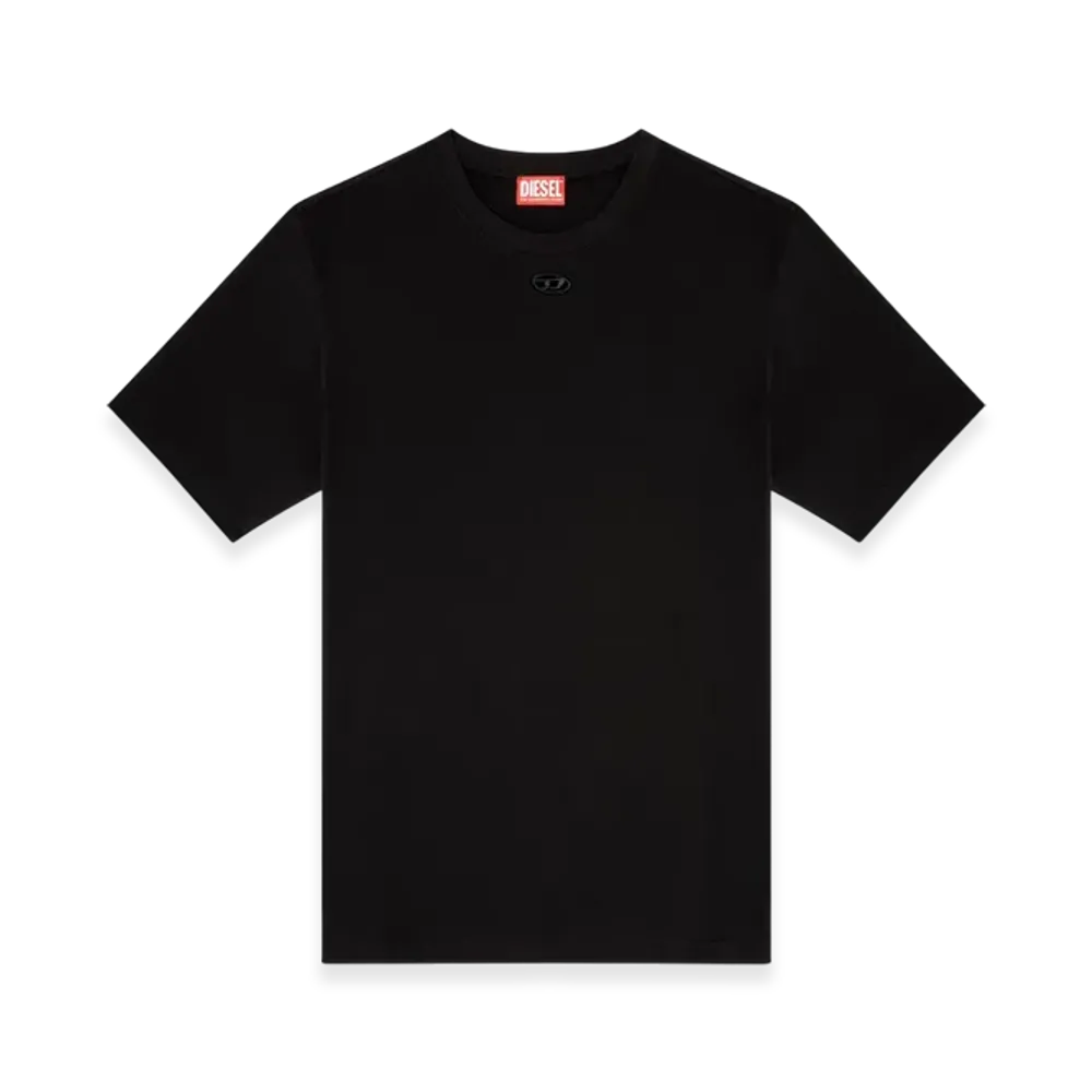 Diesel T-Adjust-Marey T-Shirt With Cut-Out Oval D "Black"