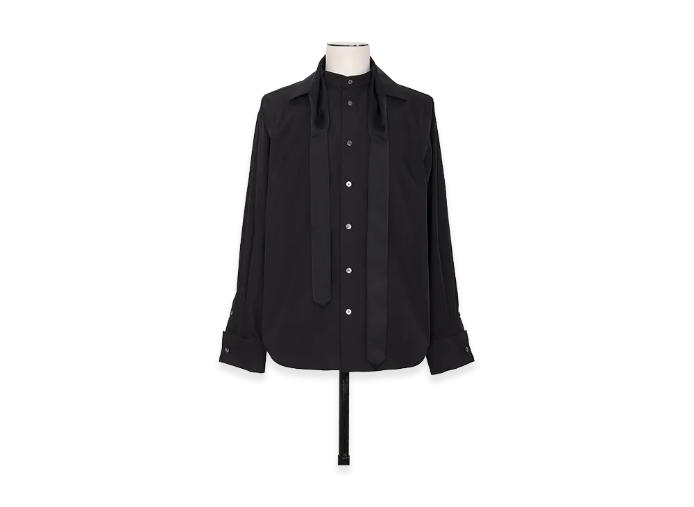 sacai Poplin Shirt (with Satin Tie) "Black"