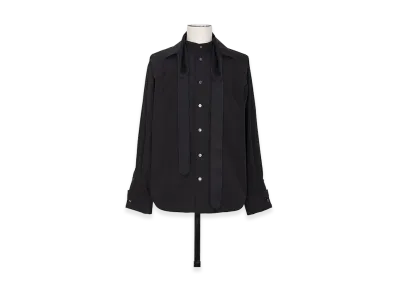 sacai Poplin Shirt (with Satin Tie) "Black"
