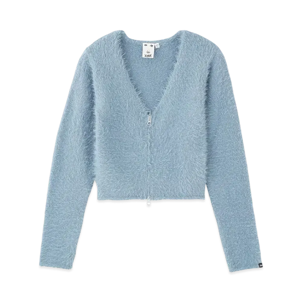 X-Girl Shaggy Knit Cardigan "Ltblue"