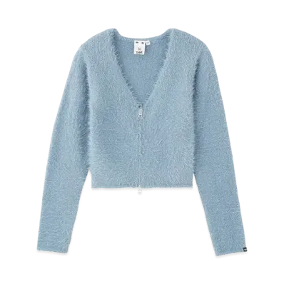 X-Girl Shaggy Knit Cardigan "Ltblue"