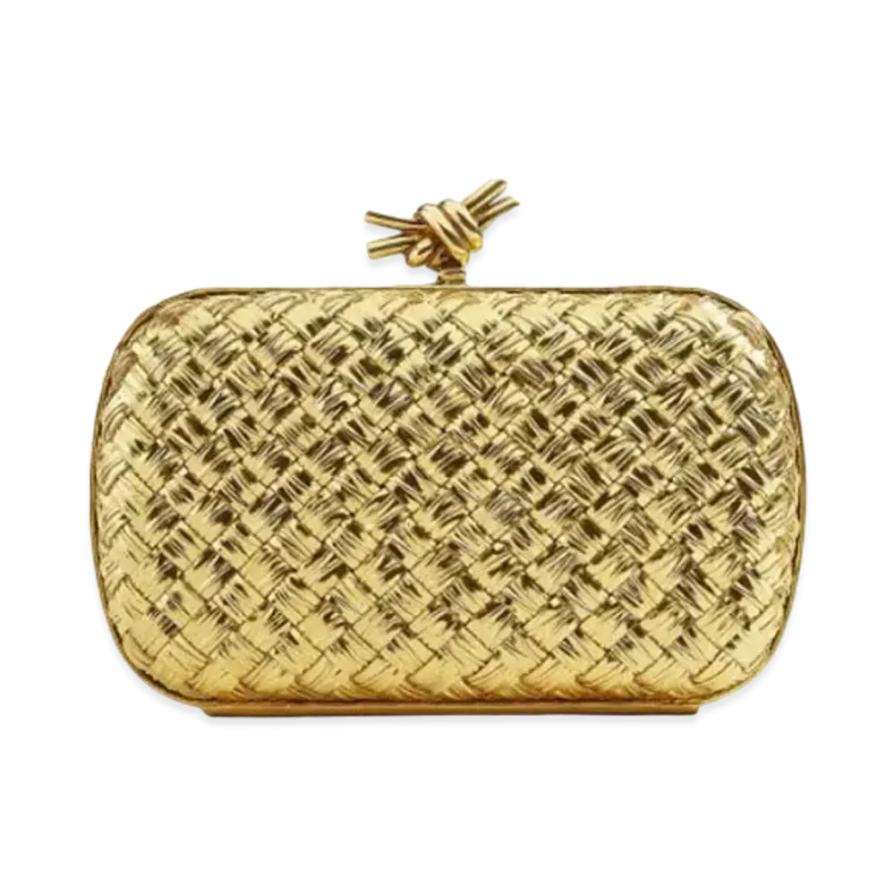 Bottega Veneta Knot Minaudiere "Gold"