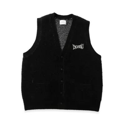 BLESS U Shaggy Knit Vest "Black"