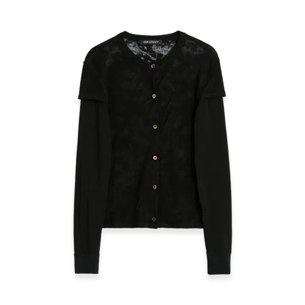 OUR LEGACY Heat Longsleeve "Black Flower Jacquard Gauze"
