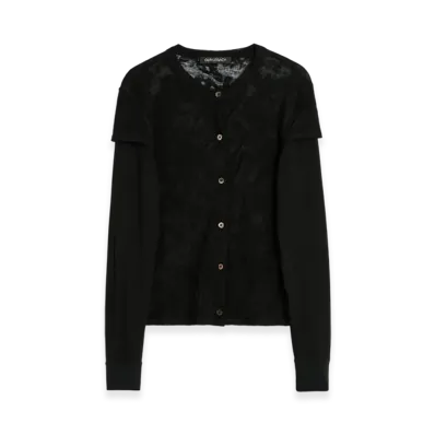 OUR LEGACY Heat Longsleeve "Black Flower Jacquard Gauze"