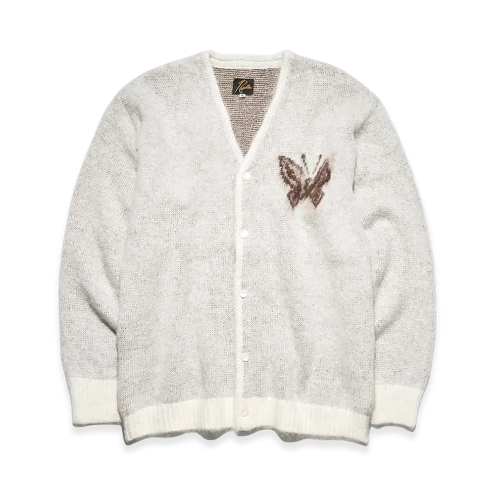 NEEDLES x STUDIOUS Mohair Cardigan - 1Papillon "White"