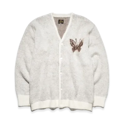 NEEDLES x STUDIOUS Mohair Cardigan - 1Papillon "White"