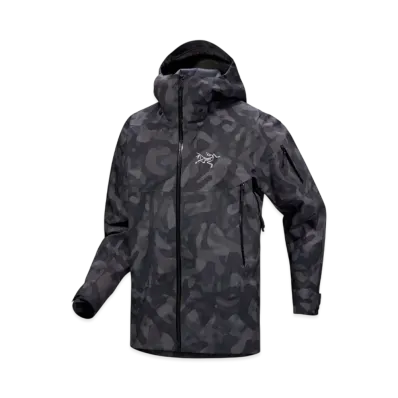 ARC'TERYX Sabre Jacket For Men's - Printed "Black Grottoflage"
