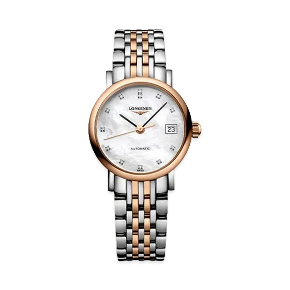 Longines Elegant Collection 25.50 mm "White Mother-of-Pearl/Stainless Steel/Rose Gold" L4.309.5.87.7