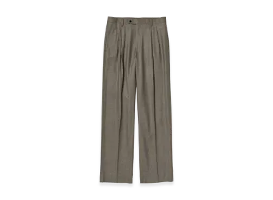 AURALEE Super Light Wool Two-Tuck Slacks "Top Brown"