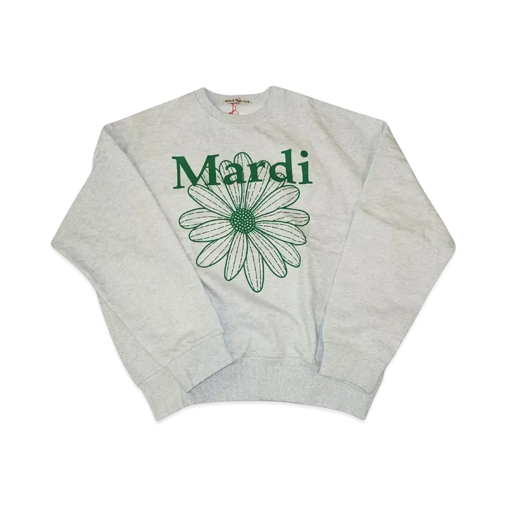 Mardi Mercredi Sweatshirt Flowermardi "Heather Green"