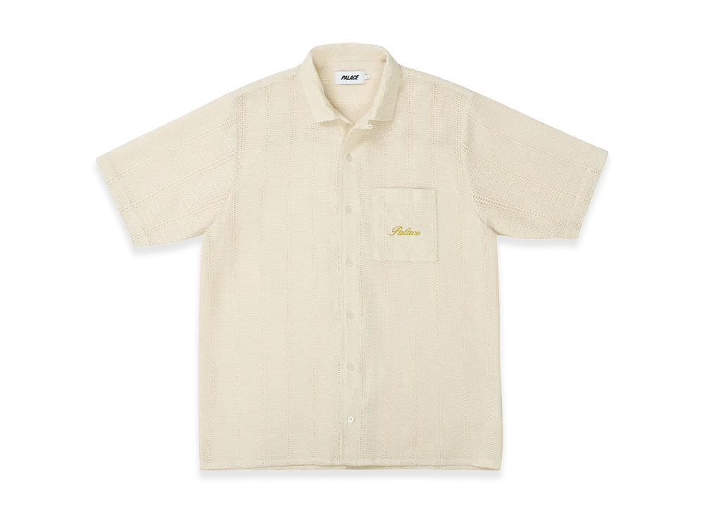PALACE Script Texture Shirt "Off White"