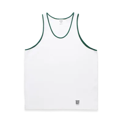 WACKO MARIA Washed Heavy Weight Ringer Tank Top "White"