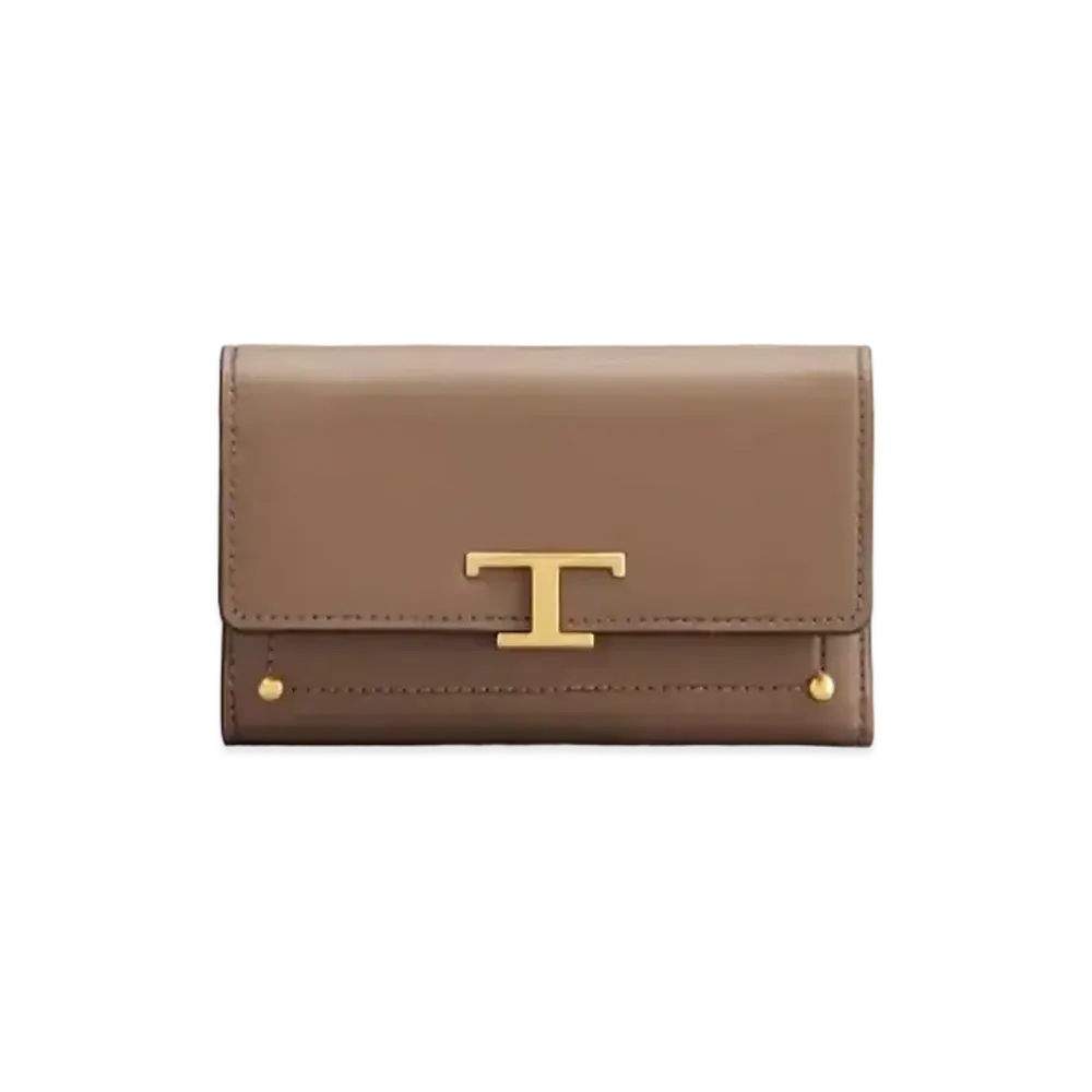 TOD'S Timeless Wallet In Leather "Brown"