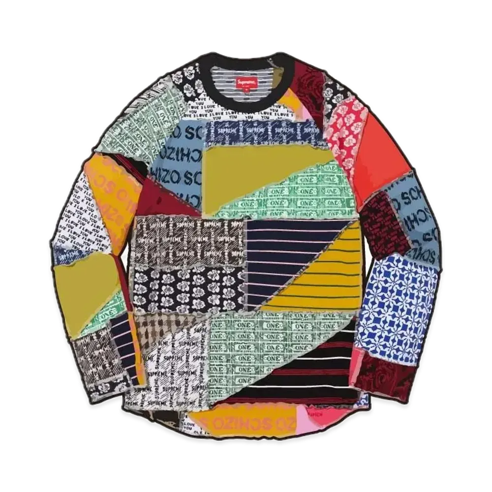 Supreme Patchwork Jacquard L/S Top "Multi"