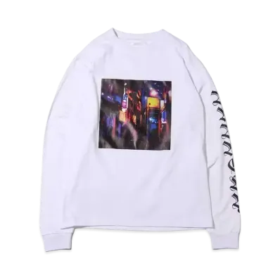 atmos pink x Otayuuri Neon Photo Print Long Tee "White"