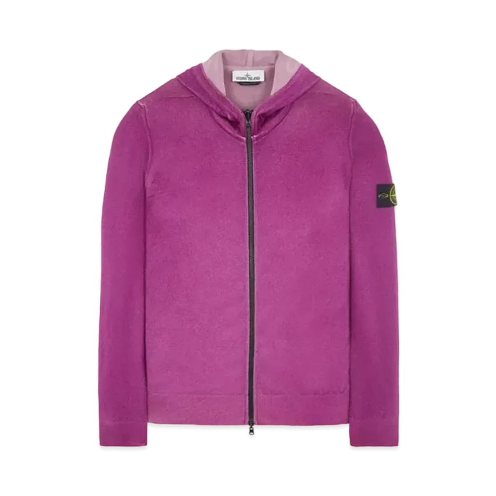 Stone Island 572A8 PURE WOOL_FAST DYE + HAND MADE AIRBRUSH + LASER PRINT: REVERSIBLE "Magenta"