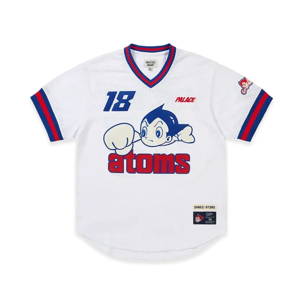 PALACE x SANKEI ATOMS Mesh V-Neck Jersey "White"