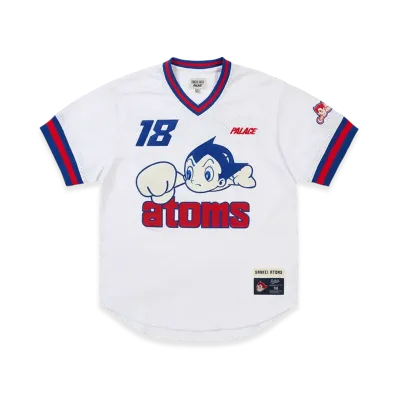 PALACE x SANKEI ATOMS Mesh V-Neck Jersey "White"