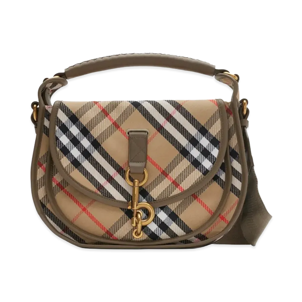 Burberry Women's Small B Clip Messenger Bag "Sand"