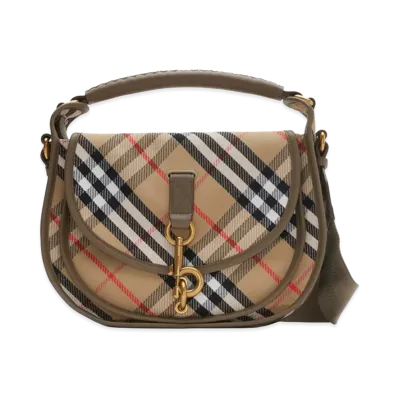 Burberry Women's Small B Clip Messenger Bag "Sand"