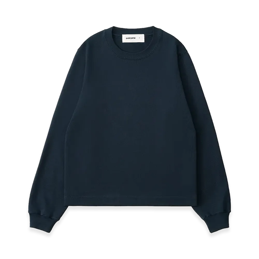 everyone Women's Luxury Cotton Long Sleeve Tee Shirt "Navy"